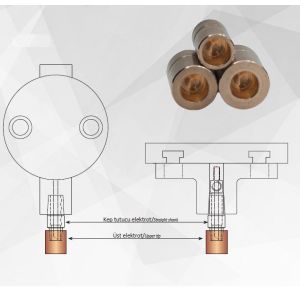 Obere Elektroden zum Mutternschweißen